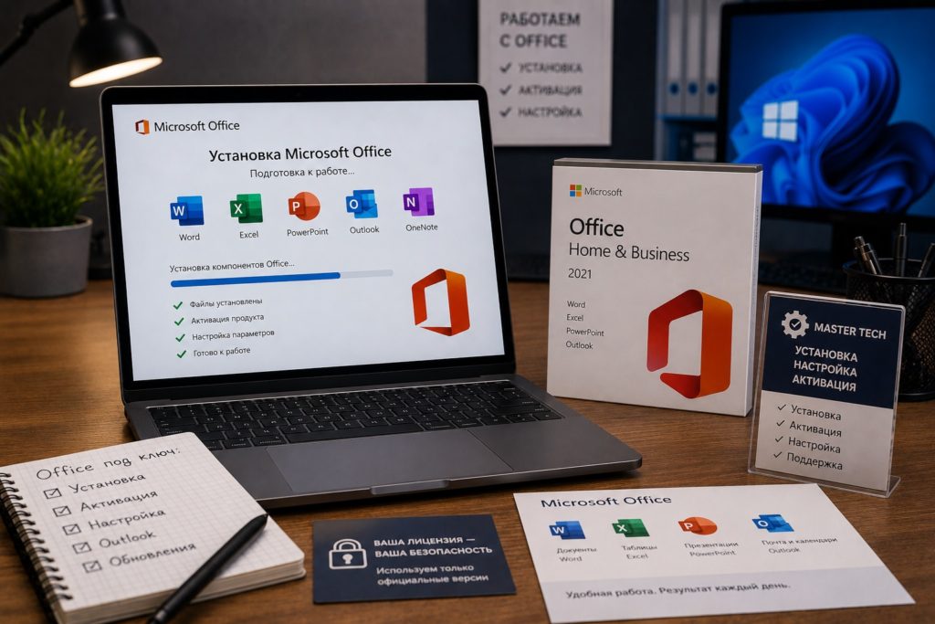 Установка Microsoft Office на ПК и ноутбуки в Москве и МО